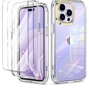 iPhone 14 Pro 6.1” clear/glitter case